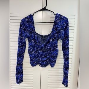 Urban Outfitters Blue Star Print Juliana Top Size Large